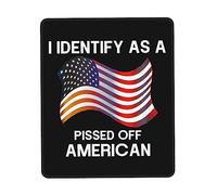 Tapis De Souris De Jeu Je Me Considère comme Un Américain en Colère Tapis Souris Résistant À Usure Tapis De Souris Carré, pour Ordinateur, Maison, 25x30cm