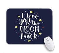 Tapis De Souris De Jeu Je t'aime Jusqu'À La Lune Et Retour Romantique Tapis De Souris D'Ordinateur avec Bord Cousu Bureau Tapis Souris, pour Ordinateur Portable, Jeux, 25 x 30cm