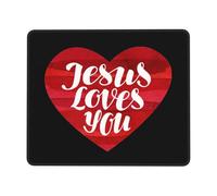 Tapis De Souris De Jeu, Jésus t'aime Gamer Mouse Pad Résistant À Usure Mouse Pad Doux Tapis Souris pour Ordinateur Souris 25X30Cm