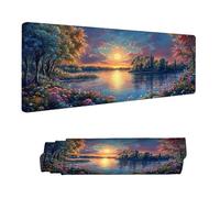 Tapis de Souris de Jeu Lac Tapis Souris XXL 700 x 400 mm sous Main Bureau Cousus Imperméable Antidérapant, Paysage Mouse Pad pour Jeux, Bureau, Maison Decor, Plus Rapide, Cadeaux pour Hommes H-1655