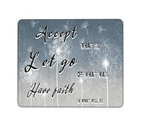 Tapis De Souris De Jeu Lâcher Prise sur Le Passé, Avoir Foi en l'avenir, Pissenlit Et Libellules. 25X30Cm Antidérapante Tapis De Souris Gaming Durable Mouse Pad pour Maison Gamer