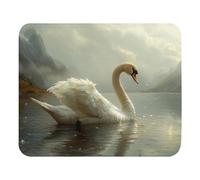 Tapis De Souris De Jeu Le Cygne sur Le Lac 25X30Cm Bords Cousus Tapis Souris Portable Mouse Pad pour Travail Pc