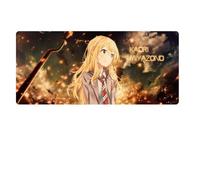 Tapis De Souris De Jeu Lie in April - Dimension 800 X 300 X 3 Mm - Base en Caoutchouc Antidérapante - Tissage Texturé Traité Spécial Et Bord Cousu, M