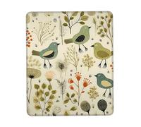 Tapis de souris de jeu lisse avec bords cousus - Motif feuilles jaunes - Base en caoutchouc antidérapant - Pour décoration de maison, bureau, accessoires de bureau - 25,4 x 30,5 cm