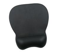 Tapis de souris de jeu lisse avec repose-poignet, coussin de souris et support pour ordinateur portable en silicone noir antidérapant et ergonomique.