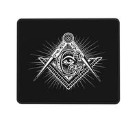 Tapis De Souris De Jeu Logo Franc-Maçon Résistant Tapis De Bureau Confort Mouse Pad pour Gaming Pc Ordinateur 10X12In
