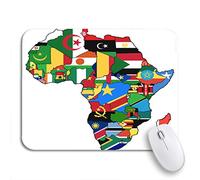 Tapis De Souris De Jeu L'Union Africaine sur La Carte Politique Actuelle De L'Afrique Tapis Souris Résistant À Usure Tapis De Souris Antidérapant, pour Maison, Jeux, 25 x 30cm