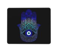 Tapis De Souris De Jeu Main De Fatima Hamsa Vintage, Porte-Bonheur Et Œil Protecteur Glissement Facile Personnalisé Tapis Souris, pour Maison, Ordinateur, Ordinateur Portable, Jeux, 25x30cm