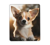 Tapis de souris de jeu mignon imprimé chihuahua avec base en caoutchouc antidérapant, tapis de souris carré imperméable lavable pour ordinateur portable, pour la maison, le bureau, le travail, 25,4 x