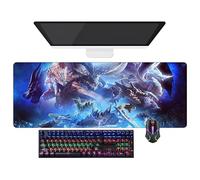 Tapis de souris de jeu Monster Dragon Hunter Cool | Tapis de souris imperméable extra large | Base en caoutchouc antidérapant | Idéal pour le bureau, les jeux et la maison (XL)