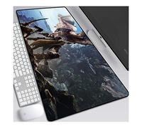 Tapis de Souris de Jeu Monster Hunter Speed, Tapis de Souris XXL Anime, 800x300 mm, Tapis de Souris Extra Large avec Base en Caoutchouc antidérapante, Bords Cousus de 3mm, pour Ordinateur PC, U