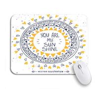 Tapis De Souris De Jeu Motif Et Beau Texte Tu Es Mon Cercle De Soleil Bureau Tapis Souris Lavable Tapis De Souris Carré, Pour Ordinateur Portable, Ordinateur, 25 x 30cm