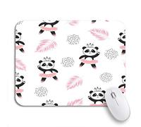 Tapis De Souris De Jeu Motif Rose Mignon Panda Ballerines Animal Princesse Fille Petite Bureau Tapis Souris Résistant À Usure Tapis De Souris D'Ordinateur, Pour Maison, Jeux, 25 x 30cm