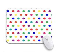 Tapis De Souris De Jeu Motif Rouge À Pois Brillants Aux Couleurs De l'arc-en-Ciel Vert Bureau Tapis Souris Glissement Facile Tapis De Souris D'Ordinateur, pour Ordinateur, 25 x 30cm