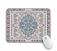 Tapis De Souris De Jeu Motif Vintage Turc Bohème Boho Ethnique Vintage Fleur Natif Tapis Souris Glissement Facile Tapis De Souris Carré, pour Maison, Ordinateur Portable, 25 x 30cm