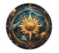 Tapis De Souris De Jeu Mystère Sacré du Soleil Et De La Lune Doré Doux Résistant À Usure Tapis De Bureau, pour Ordinateur, Ordinateur Portable, Jeux, Maison, 20cm