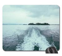 Tapis De Souris De Jeu, Navigation De Plaisance Trace Foam Water Island Départ Bateau Tapis De Souris Gamer Antidérapante Mouse Pad Durable Souris De Bureau pour Ordinateur Jeux 25X30Cm