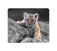 Tapis de souris de jeu Nicokee, mignon petit tigre, antid rapant, en caoutchouc, pour ordinateur portable, bureau, maison, rectangulaire, personn