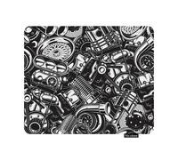 Tapis de souris de jeu Nicokee, motif pi ces automobiles, monochrome, noir et blanc, antid rapant, en caoutchouc, pour ordinateur portable, burea
