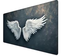 Tapis de Souris de Jeu Noir Tapis Souris XXL 520x250mm sous Main Bureau Étanch Aile Mouse Pad avec Base en Caoutchouc antidérapante à Bords Cousus Mousepad Desk Mat, pour Le Bureau Et Maison F1-898