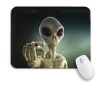 Tapis De Souris De Jeu Oeil De Roswell Gris, Ovni, Alien 3D, Bleu, Extraterrestre Tapis De Souris Antidérapant Personnalisé Tapis De Souris Carré, Pour Ordinateur, Ordinateur Portable, 25 x 30cm