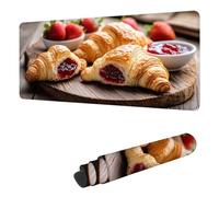 Tapis de Souris de Jeu Pain Tapis Souris XXL 1400 x 600 mm, Sous Main Bureau Nourriture Mouse Pad avec Base en Caoutchouc antidérapante Étanch à Bords Cousus, pour Travail, Jeux, Bureau, Maison H-7820