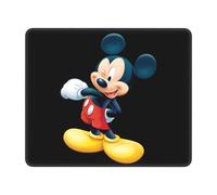Tapis de souris de jeu personnalise avec base en caoutchouc antiderapant, motif Mickey Mouse et Minnie, tapis de souris de bureau