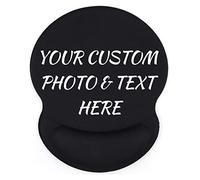 Tapis de souris de jeu photo personnalisé avec support de poignet, tapis de souris ergonomique avec repose-poignet, base en caoutchouc antidérapant, pour bureau, maison, ordinateur