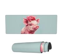 Tapis De Souris De Jeu Poils d'animaux Mohawk Lavable Glissement Facile Tapis De Souris Carré, pour Jeux, Ordinateur Portable, Maison, 80x30cm