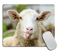 Tapis De Souris De Jeu Portrait Amusant d'un Mouton Tirant La Langue Glissement Facile Doux Tapis De Bureau, pour Ordinateur, Ordinateur Portable, Jeux, 25x30cm