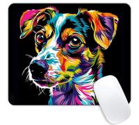 Tapis De Souris De Jeu Portrait De Chien Coloré Moderne Glissement Facile Tapis De Souris Antidérapant, pour Ordinateur Portable, Jeux, Ordinateur, 25x30cm