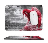 Tapis de Souris de jeu pour Ordinateur portable 320x260x3mm, Base en Caoutchouc Antidérapant avec Bords Cousus pour la Maison, le Bureau, le Clavier D'ordinateur Portable, Gifts - Ange triste M-739