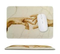 Tapis de Souris de jeu pour Ordinateur portable 360x300x3mm, Base en Caoutchouc Antidérapant avec Bords Cousus pour la Maison, le Bureau, le Clavier D'ordinateur Portable, Gifts - La main de Dieu M740