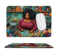 Tapis de Souris de jeu pour Ordinateur portable 420x350x3mm, Base en Caoutchouc Antidérapant avec Bords Cousus pour la Maison, le Bureau, le Clavier D'ordinateur Portable, Gifts - grosse femme M-672