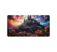 Tapis de Souris de Jeu psychédélique Motif Palais National de Pena la Nuit Grand Tapis de Souris pour Ordinateur Portable 30x60cm Fournitures de Bureau Mignonnes Accessoires de décoration de Bureau