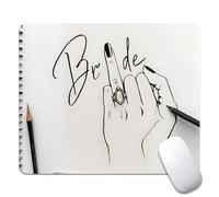 Tapis De Souris De Jeu Put A Ring on It Bridal Résistant À Usure Lavable Tapis De Souris Carré, pour Jeux, Maison, Ordinateur, 25x30cm