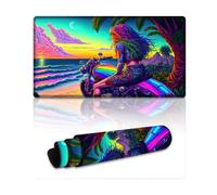 Tapis de Souris de Jeu Rebel Ride by The Ocean Grand Format 40 x 75 cm Base en Caoutchouc antidérapant pour Ordinateur Portable et PC