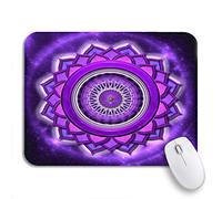 Tapis De Souris De Jeu Reiki Chakra Sahasrara Mandala Aura Bouddhiste Chi Foi Tapis De Souris Carré Moderne Bureau Tapis Souris, pour Maison, Jeux, 25 x 30cm