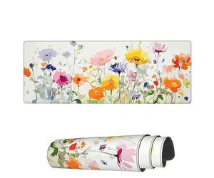 Tapis De Souris De Jeu Résumé Botanique Nature Fleur Base en Caoutchouc Antidérapante Doux Tapis De Souris D'Ordinateur, pour Ordinateur Portable, Ordinateur, Maison, 80x30cm