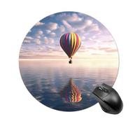 Tapis de souris de jeu rond avec base en caoutchouc antidérapant, imperméable, pour ordinateur portable, bureau, maison, 19,8 x 20,8 cm