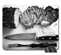 Tapis De Souris De Jeu, Rôti Rencontrer Nourriture Dîner Repas Frais Restaurant Gamer Mouse Pad Antidérapante Tapis Souris Optimisé Tapis De Bureau pour Pc Ordinateur Souris 25X30Cm