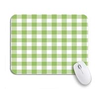 Tapis De Souris De Jeu Serviette À Carreaux À Motif Vert Rétro À Carreaux Pastel Tapis De Souris Carré avec Bord Cousu Tapis Souris, pour Maison, Ordinateur, 25 x 30cm