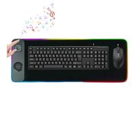 Tapis de souris de jeu - Table de chargement sans fil - Tapis d'alimentation rapide de 15 W avec poignée magnétique - imperméable - Tapis de clavier LED extra large de 31,5 x 11,81 pouces