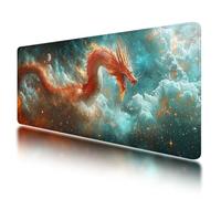 Tapis de Souris de Jeu, Tapis de Souris XXL Animal 1000 x 500 mm, sous Main Bureau avec Coutures sur Les Bords, Mouse Pad Dragon Imperméable Antidérapant pour Accessoire Bureau, pour Gamer, PC, -687