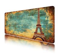 Tapis de Souris de Jeu, Tapis de Souris XXL Brun 1200 x 600 mm, sous Main Bureau avec Coutures sur Les Bords, Mouse Pad Paris Imperméable Antidérapant pour Accessoire Bureau, pour Gamer, PC, C-37