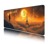 Tapis de Souris de Jeu, Tapis de Souris XXL Orange 1200 x 600 mm, sous Main Bureau avec Coutures sur Les Bords, Mouse Pad Paris Imperméable Antidérapant pour Accessoire Bureau, pour Gamer, PC, Y-39
