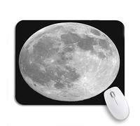 Tapis De Souris De Jeu Terre Pleine Lune Espace Noir Planète Clair De Lune Obscurité Lumière Tapis Souris Glissement Facile Tapis De Souris Carré, pour Maison, Jeux, 25 x 30cm