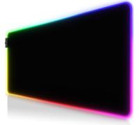 Tapis de souris de jeu Titanwolf RGB, tapis de souris 900 x 400 mm, améliore la précision & la vitesse, noir