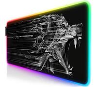 Tapis de souris de jeu Titanwolf RGB, Tapis de souris XL 800 x 300mm améliore la précision & la vitesse, Epsilon