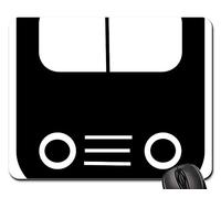 Tapis De Souris De Jeu, Train Banlieue Silhouette Frontal Transport Voyage Mouse Pad Antidérapante Mousepad Bords Cousus sous Main Bureau pour Souris Pc Professionnels 25X30Cm